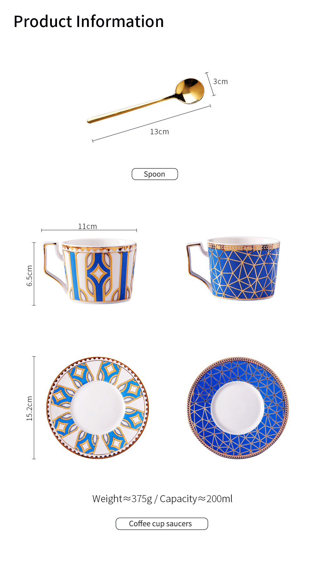 Reusable Floral Decal Design Porcelain Cup And Saucer Set Ceramic Turkish Coffee Tea Cup