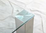 Clear Rectangular Glass 70kgs 150x90cm Modern Dining Table
