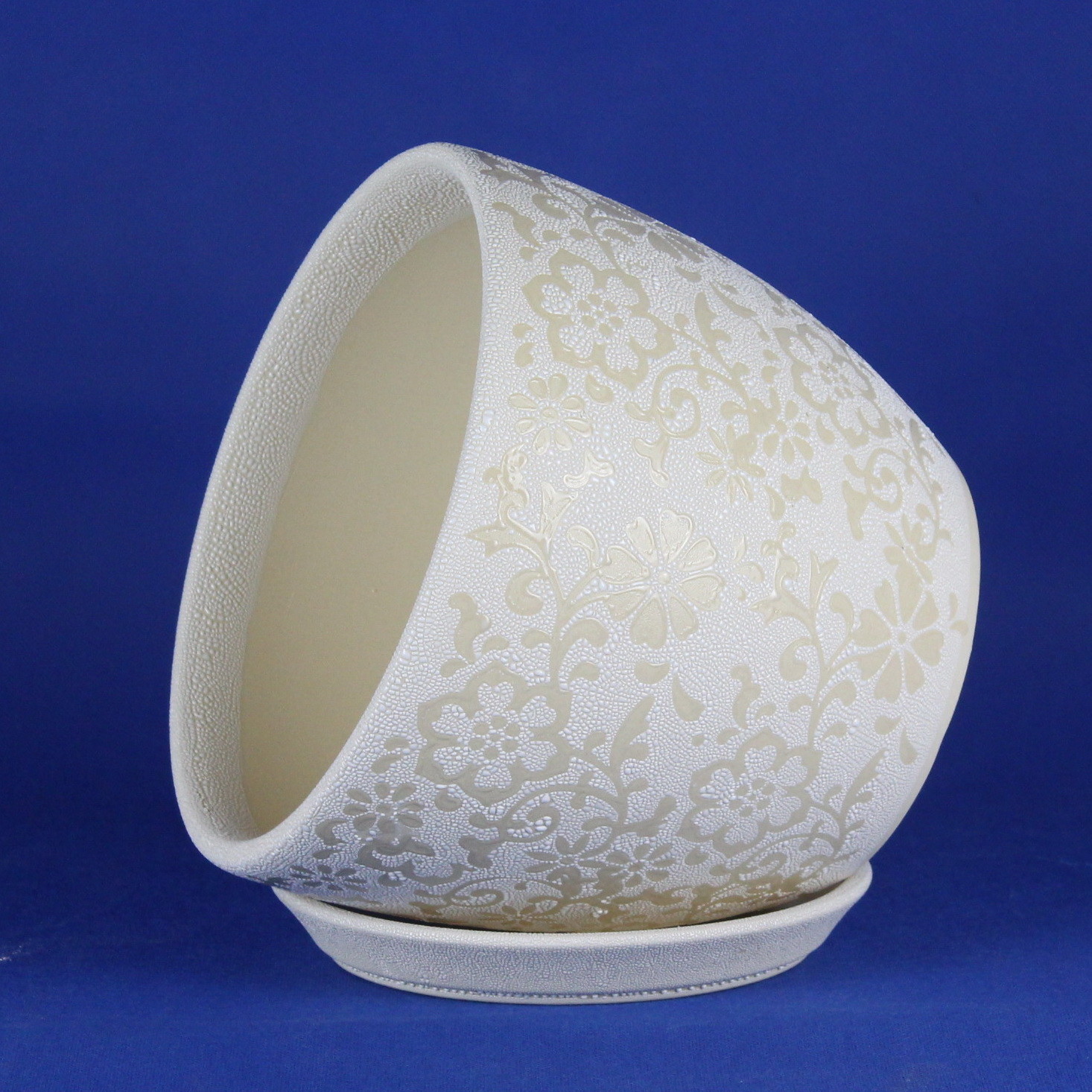 Customized Round Ceramic Pots Wide Selection Drainage Included