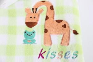 Quality flannel Cute Baby Receiving Blankets Soft Touch Animal Printed Tear - Resistant wholesale