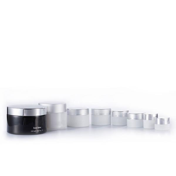 Large Face Cream Glass Cream Jars , 15g 20g 30g 50g 100g Round 200ml Frosted