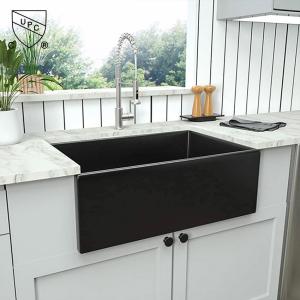 Quality 30 X 20 30 L X 18 W Apron Front Farmhouse Kitchen Sink Undermount Black wholesale