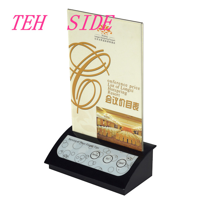 Service beeper bell with menu folder staff paging system