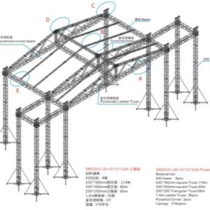 Quality Large Aluminum Stage Roof Truss For Live Events And Music Festival wholesale