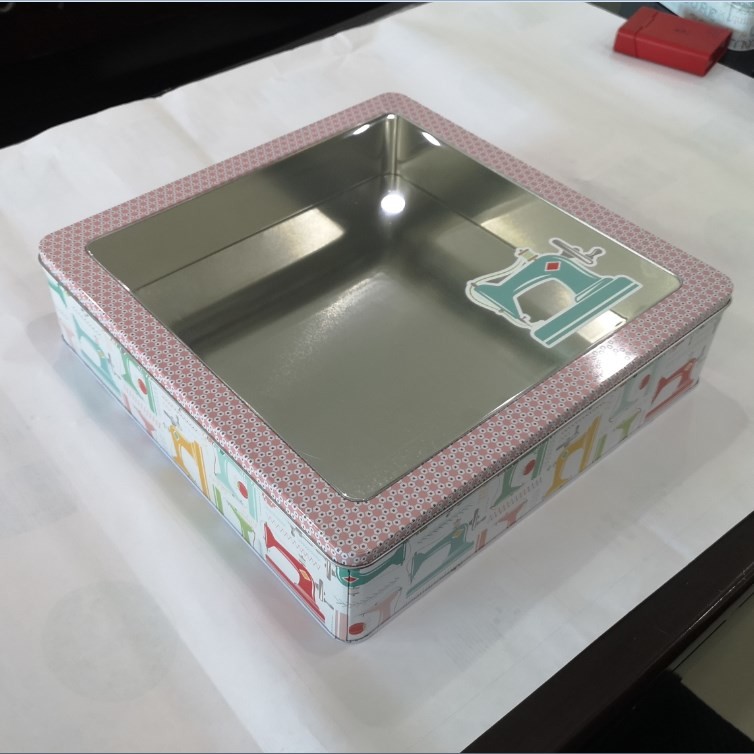 Extra Large Tin Containers Large Cookie Tins with Lids Square Tin Box for Food Packaging
