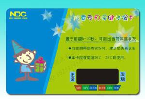 Quality Test temperature Card / advertising temperature Card / Baby thermometers Card wholesale