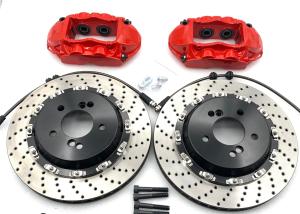 Quality HT250 Rear Car 4 Pot Brake Kits For Cars Caliper Full Floating Bell 355*28mm wholesale