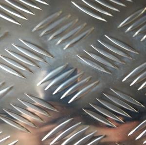 Quality Thickness 5mm 6063 Aluminum Checker Plate PVC Film Embossed Coated wholesale