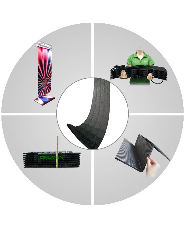 12Kg / Sqm Foldable Led Screens Hanging High Definition Video Display With Quick Maintainence