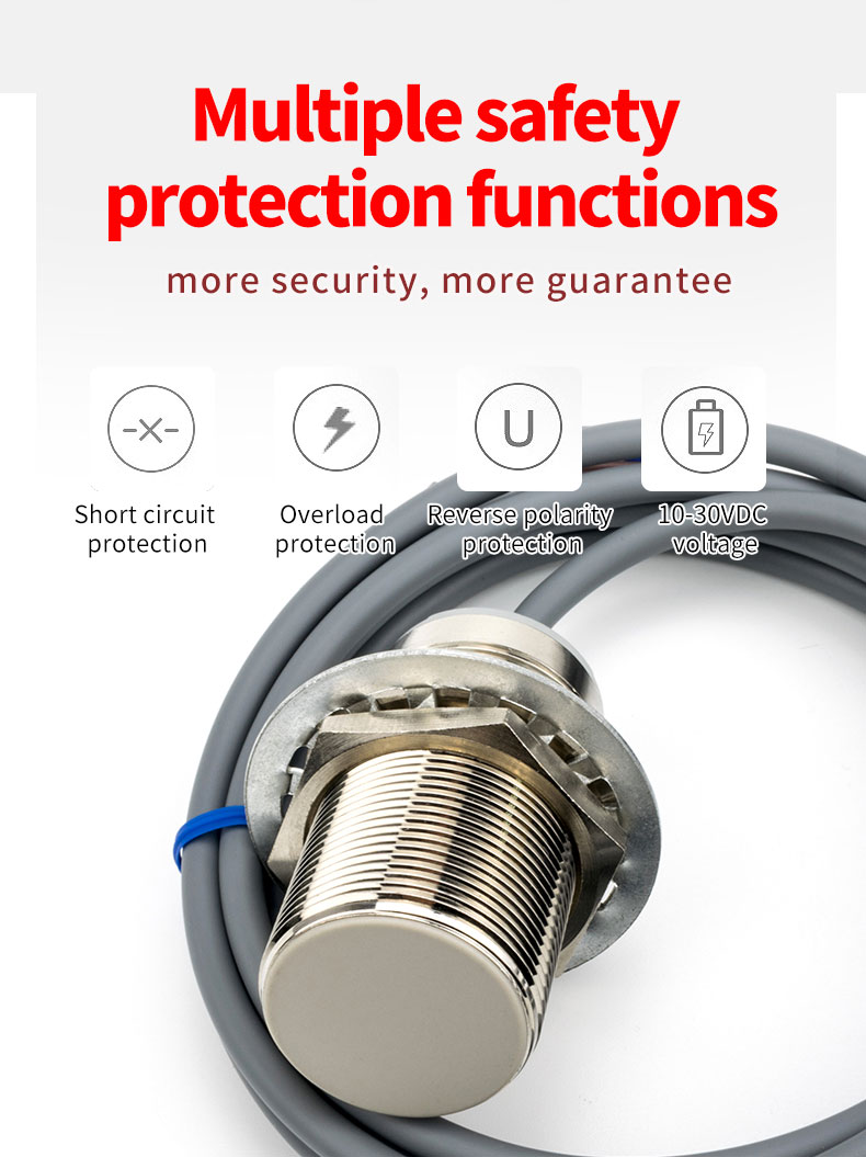 12V DC M30 Series Inductive Proximity Sensor Anti Interference Waterproof