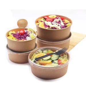 Quality Biodegradable Paper Bowl Packaging Salad Bowl Grade Paper Round Hot Soup 20 Oz Small Disposable Soup Bowls wholesale