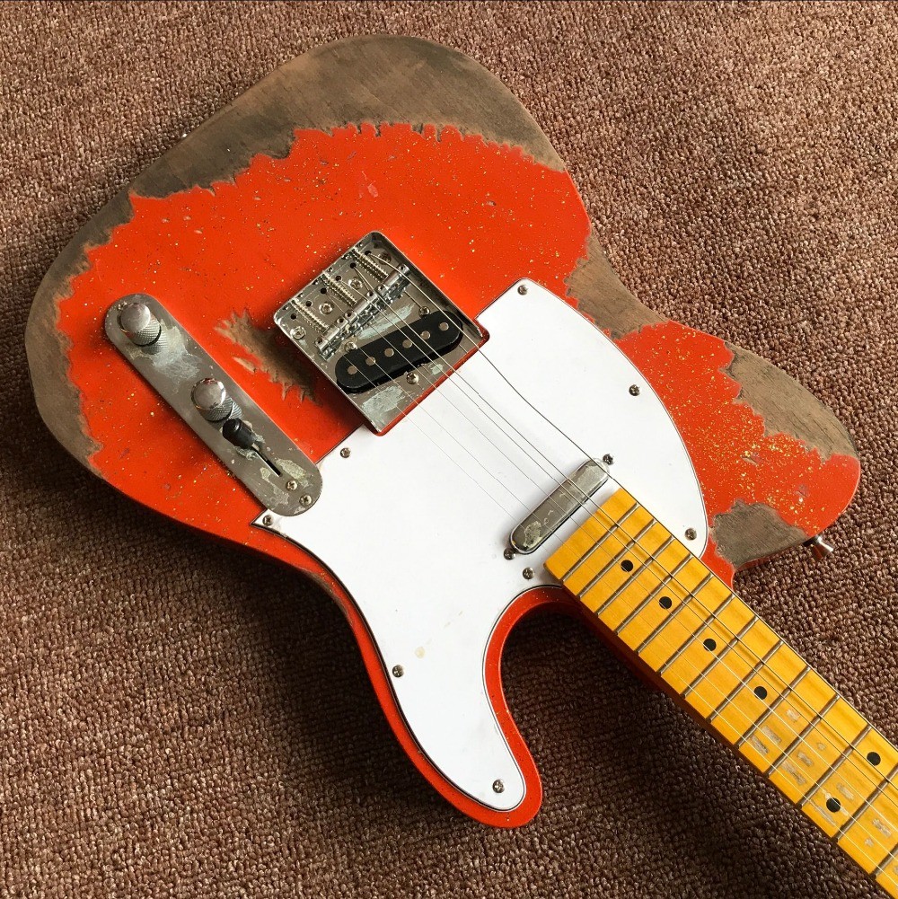 New standard Custom ,TELE 6 Strings Maple fingerboard handwork Electric Guitar