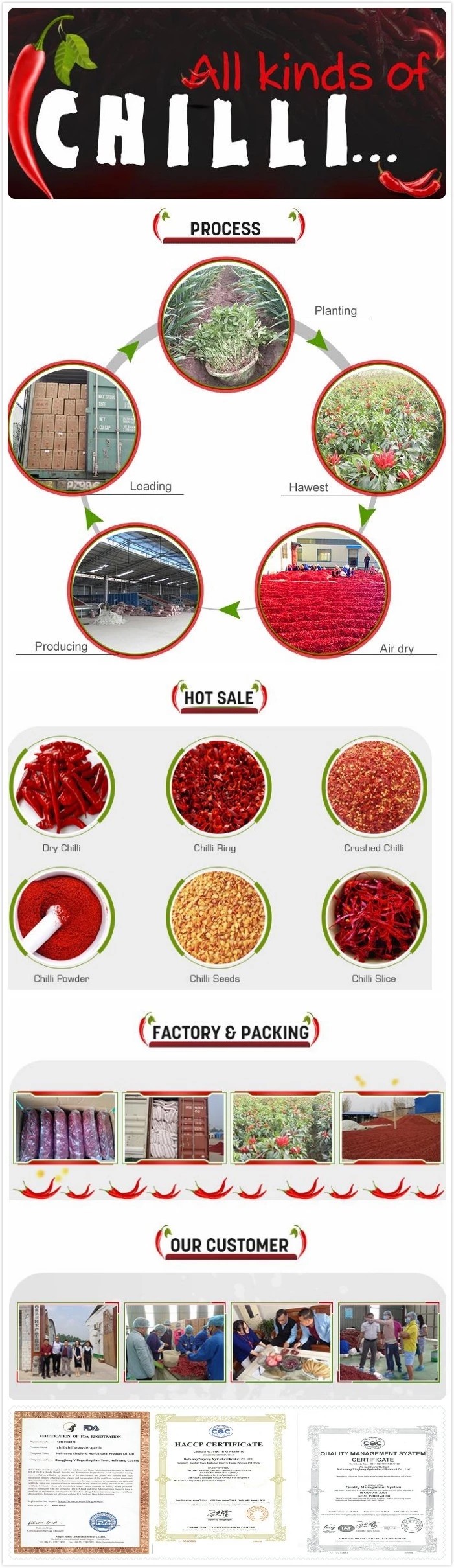 400SHU Non Spicy Dried Chiles Stemless Mild Flavor Sweet Paprika
