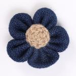 8cm Burlap Ribbon Flowers Diy Orange Black Jute Rope Flower