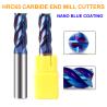 Buy cheap 4Flute HRC65 Carbide End Mill Cutters with Nano Blue Coating for Mould Steel from wholesalers