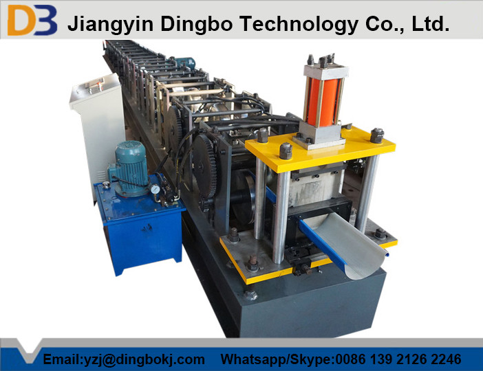 Galvanize Steel Half Round Rain Gutter Roll Forming Machine with Mould Hydraulic Cutting