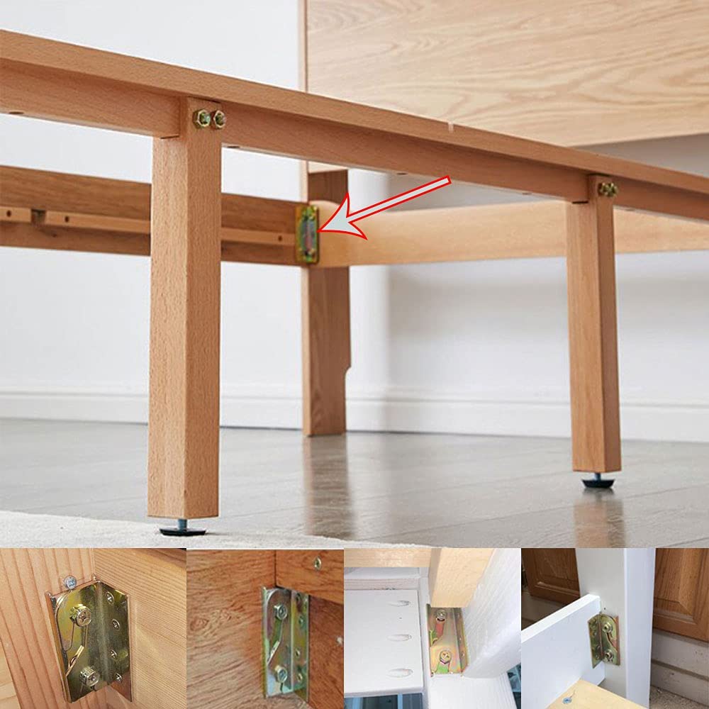 0.52kg Wooden Bed Rail Hooks Durable Hardware for Home Furniture Improvement Projects