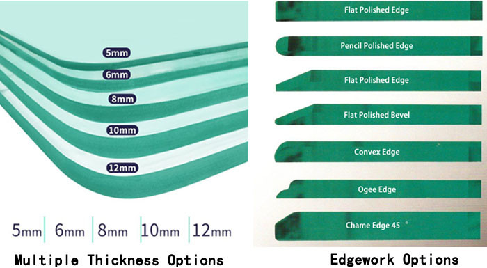 3mm Clear Flat Tempered Glass Safety Toughened Glass For Dining Table