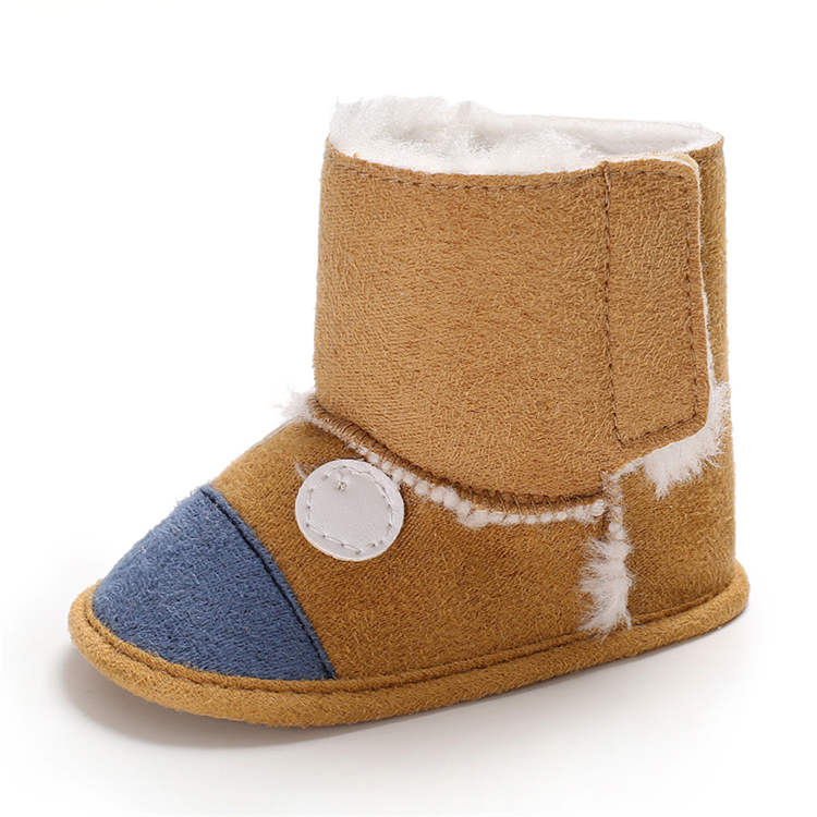 Wholesale Warm plush Winter snow 0-2 years boy and girl prewalker outdoor baby boots