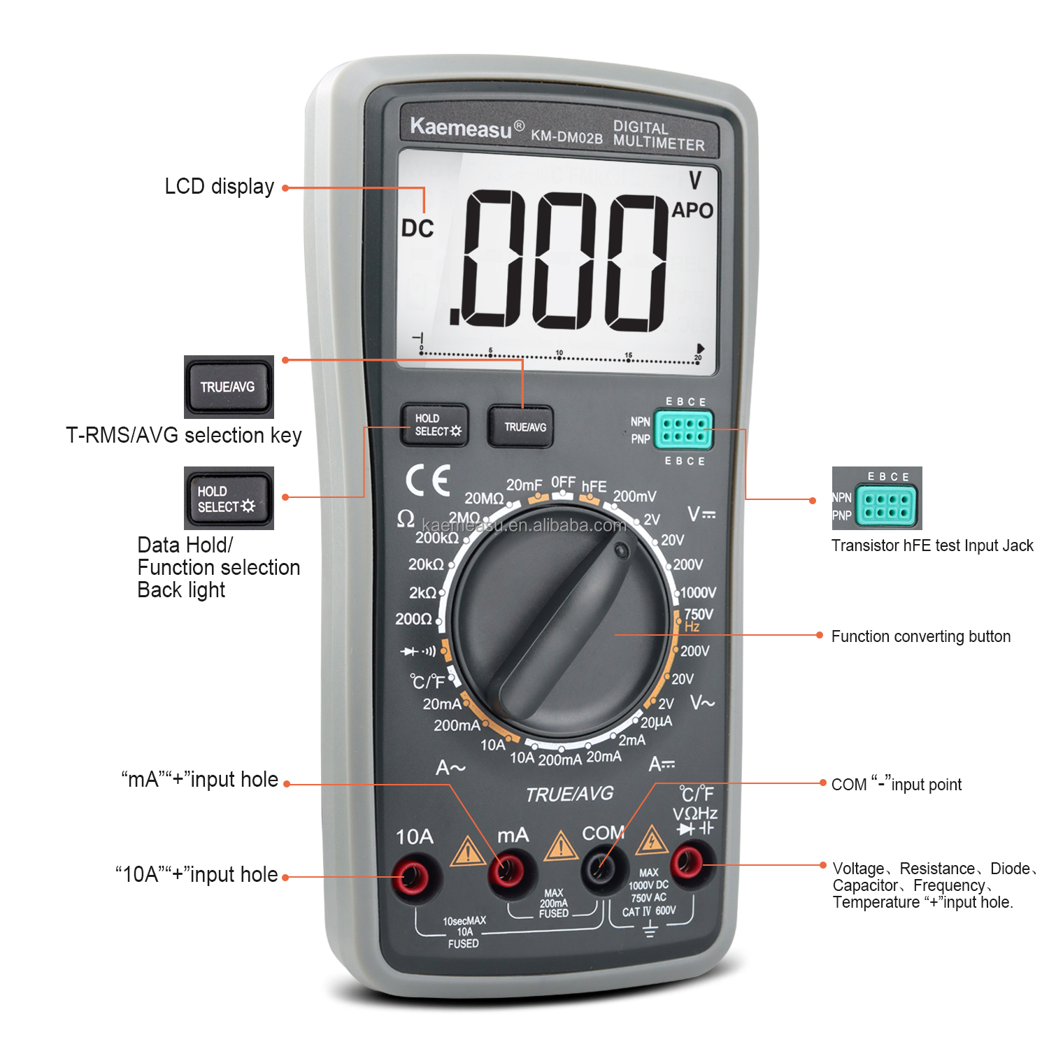 Bench Multimetro Smart Digital Multimeter Crown Multimetro Professional Digital Multimeter Tester