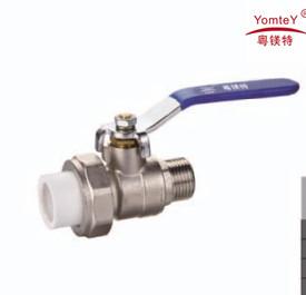 Quality yomtey brass male ball valve with PP-R union wholesale