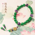 Crystal Handmade Natural Amethyst Bracelet For Women - Stretchable 8mm Bead