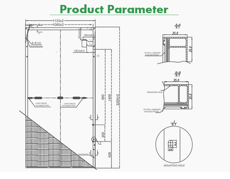 182mm Monocrystalline Solar Cell 550W 600W Solar Panel Single Package
