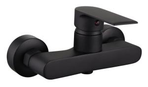 Quality Single Handle Kitchen Faucet Ceramic Cartridge Black Resin Coated Finishing Taps Brass Shower Faucet wholesale