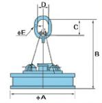 ISO Excavator Attachment / Excavator Electromagnet For Excavator Doosan