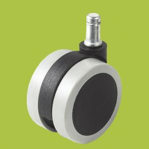 Quality 65mm black ring stem furniture casters with pressure brake 20kg wholesale