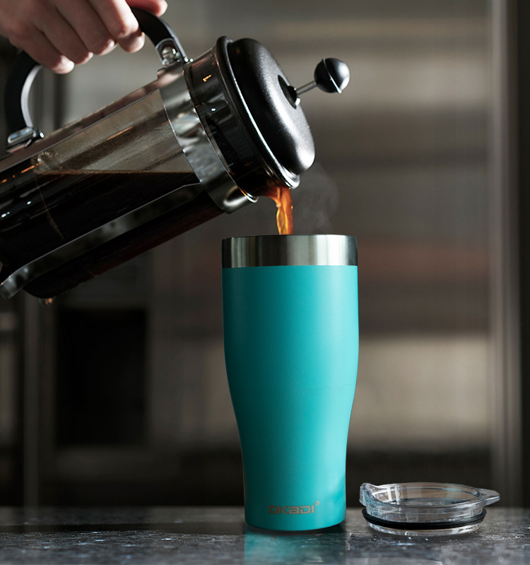 20 Oz Stainless Steel Vacuum Insulated Tumbler Modern Curve Stainless Steel Tumbler Stainless Steel Mason Jar Skinny Tumbler