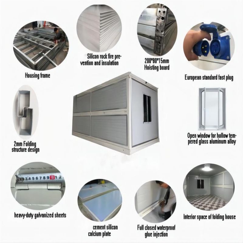 Foldable Container House Luxury Prefabricated Houses Modular Portable Fabricated Fold Out