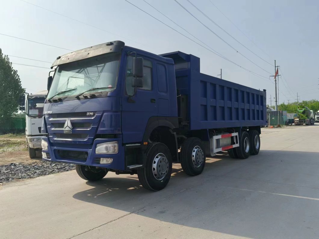 Different Colors blue Right-Hand Drive Sinotruk HOWO 8*4 Dump Truck Secondhand Truck