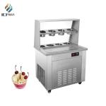 Commercial Fried Ice Cream Roll Maker Machine Double Pans