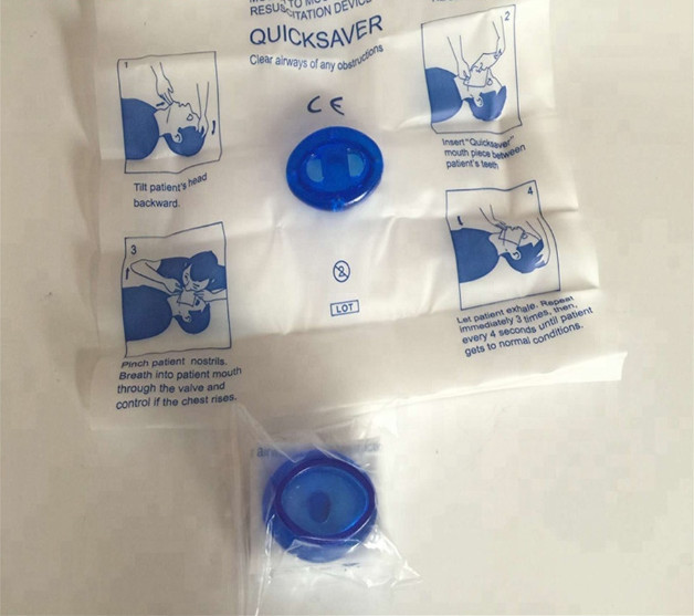 Emergency CPR Resuscitation Face Breathing Mask with One-way Valve Mouth to Mouth
