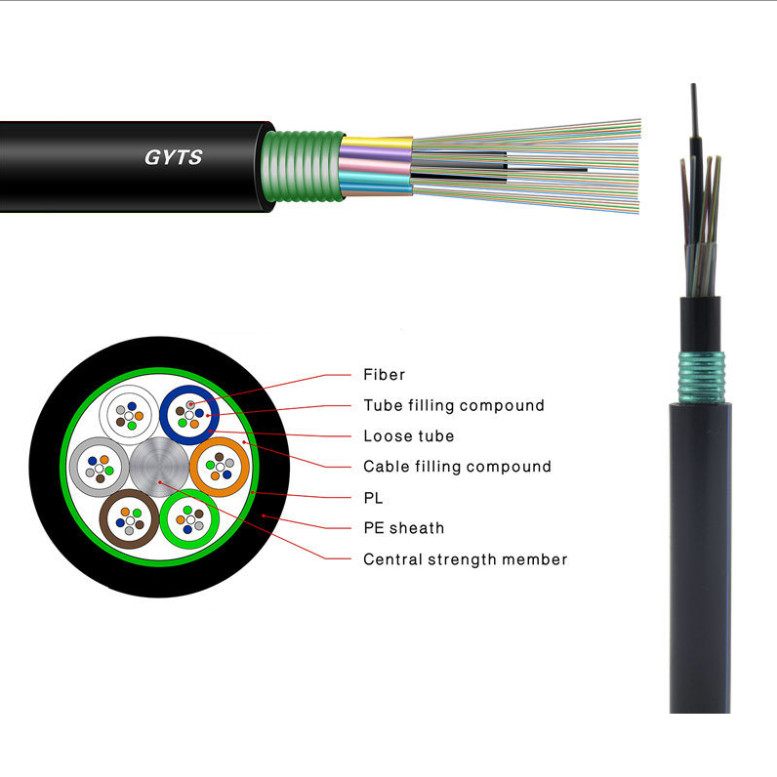 GYTS 48 Core Multi Mode Submarine Fiber Optic Cable Armored