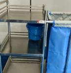 3 Layers Medical Push Cart , Rescue Metal Medical Trolley