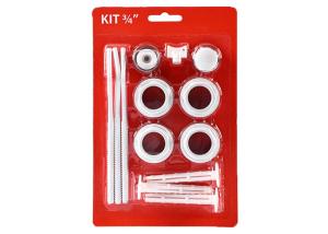 Quality Apartment 13 Element 3/4'' Radiator Kits With 3 Anchors 3 Dowels White 9010 wholesale