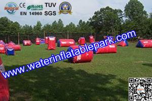 Quality Commercial Inflatable Paintball Bunker 0.9mm PVC , Durable Paintball Air Bunker wholesale
