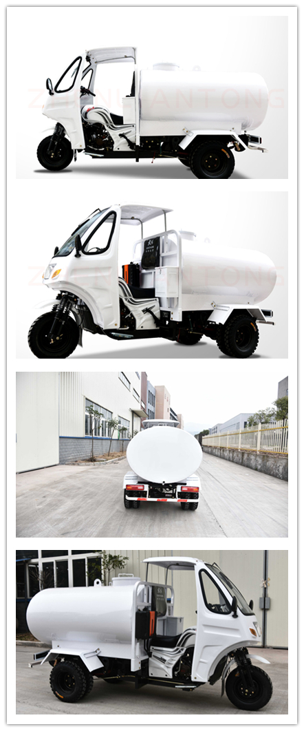300CC Semi Cabin Water Tank Tricycles Tuk Tuk 3 Wheel Motorcycle Curb Weight ≥500kg