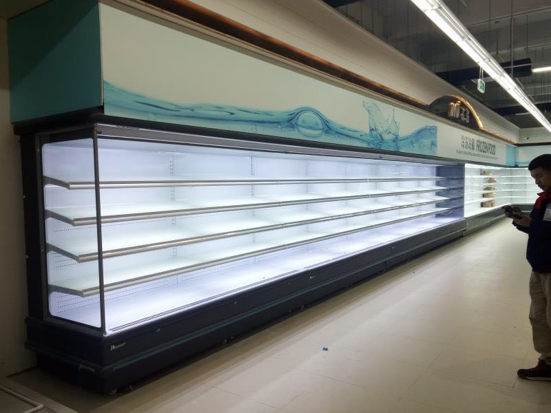 Front Multideck Open Display Chiller For Fruit And Vegetable Energy Saving