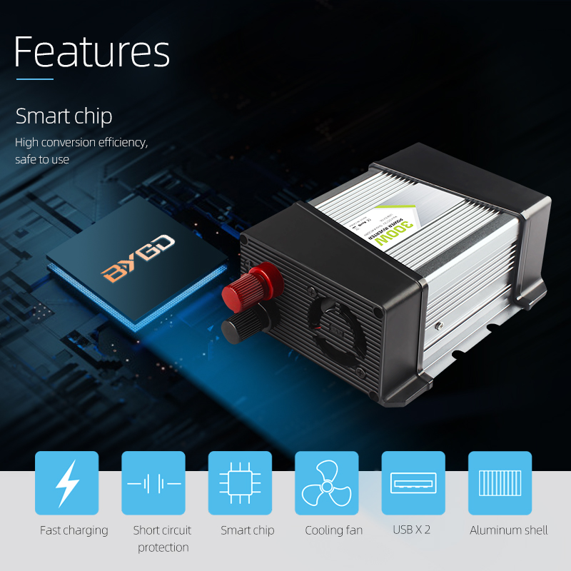 Car Dc Converter Power Inverter Car Inverter 12V 24V To 220V Car Battery Charger Dc Inverter Ac