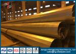 12m 500 Dan Hot Dip Galvanized Steel Electric Pole Q345 / Q235 Material