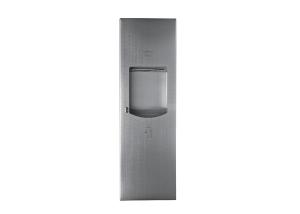 Quality Manufactory Stainless Steel Waste Receptacle Bin And Wall Mounted Garbage Trash Bin With Paper Dispenser wholesale