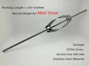 Quality Exclusive Compact Grill Turnspit , Food Grade Stainless Steel Spit Rod For Mini Oven wholesale