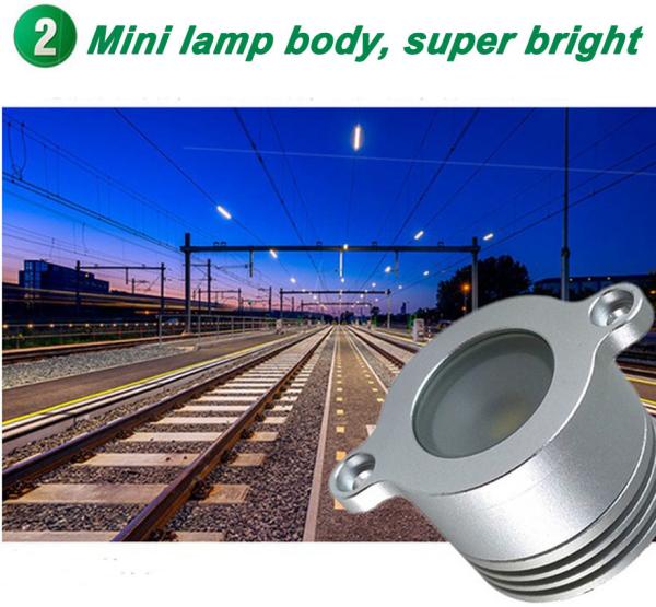 Mini 1W Led Handrail Railing light 12V Low Voltage IP67 Recessed Outdoor
