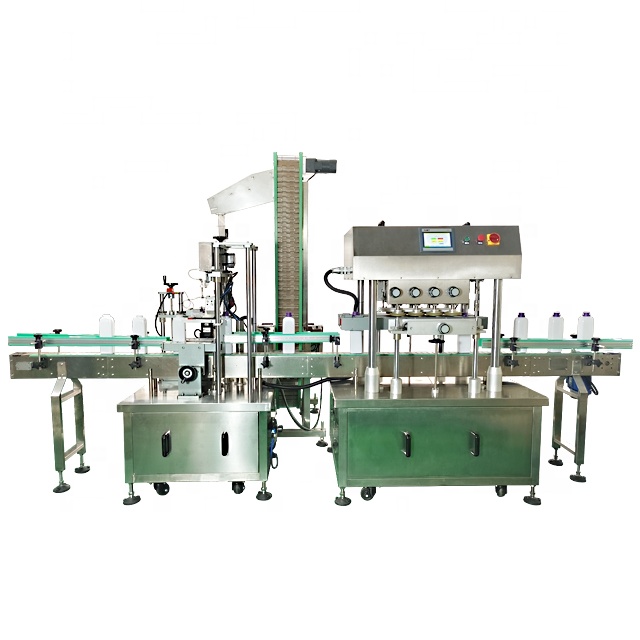 Fully Automatic Lower Cap Linear Capping Machine for Laundry Detergent Shampoo Bottles