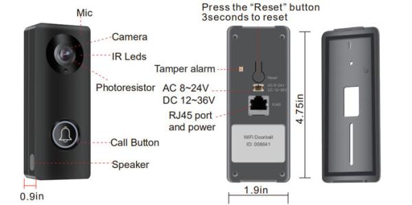 Cheap Unlock Monitor Intercom 150° 128gb Video Doorbell Camera for sale