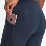 Women Side Phone Pocket 220gsm Workout Leggings Tights No T Line Squatproof Hip