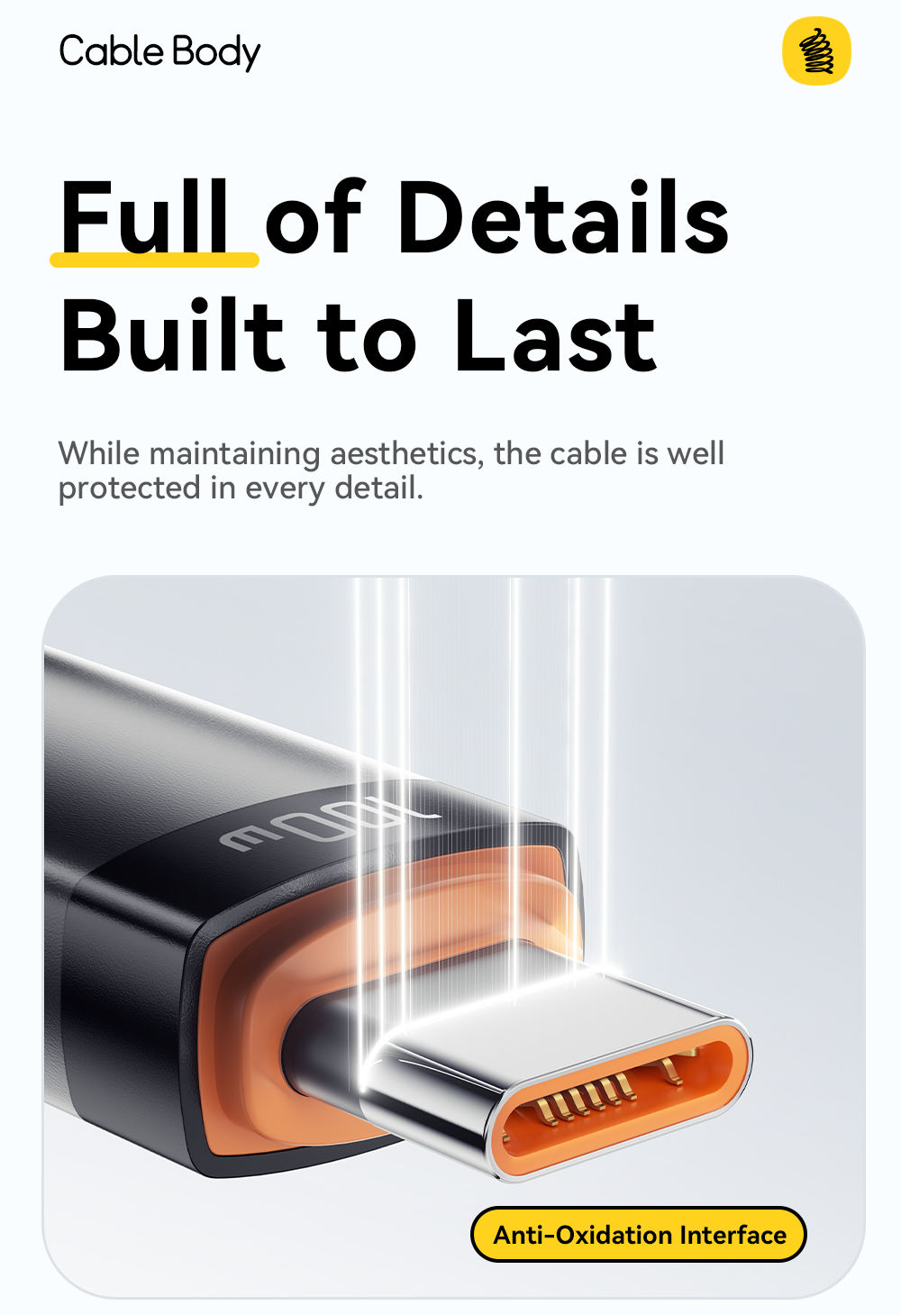 ESSAGER ES-X66 60W 100W Spring Style USB C to USB C Cable USB C PD